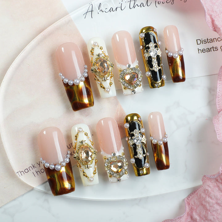 Artificial nail set with exquisite decorations Kalsten