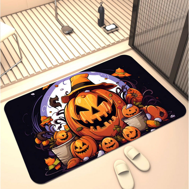 Halloween-Themed Decorative Bath Mat