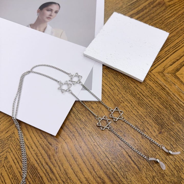 Dangle Chain Necklace with Star Accents Kalsten