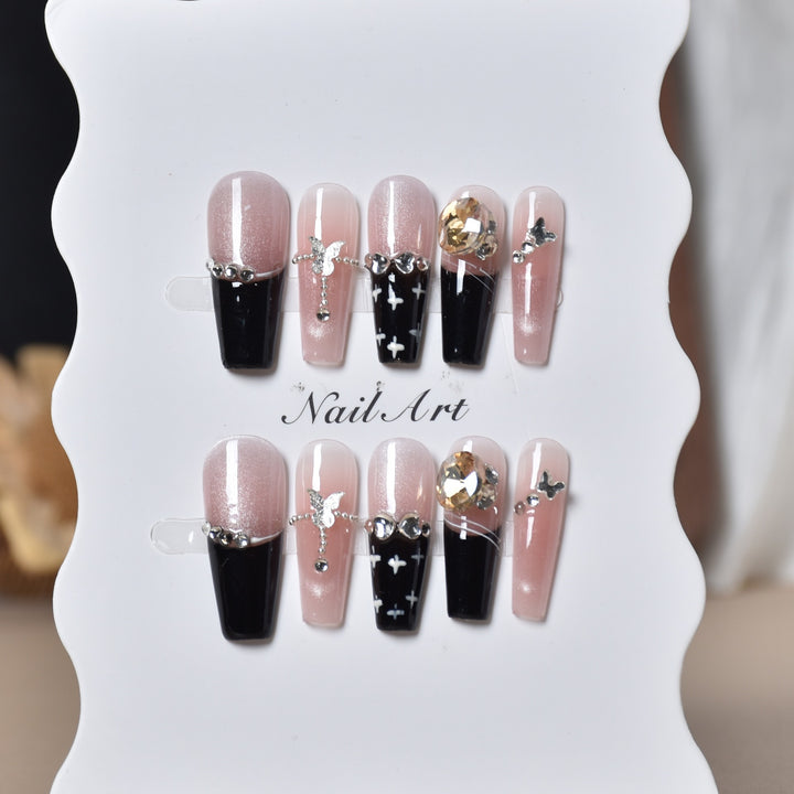Trendy Acrylic Press-On Nail Extensions Kalsten