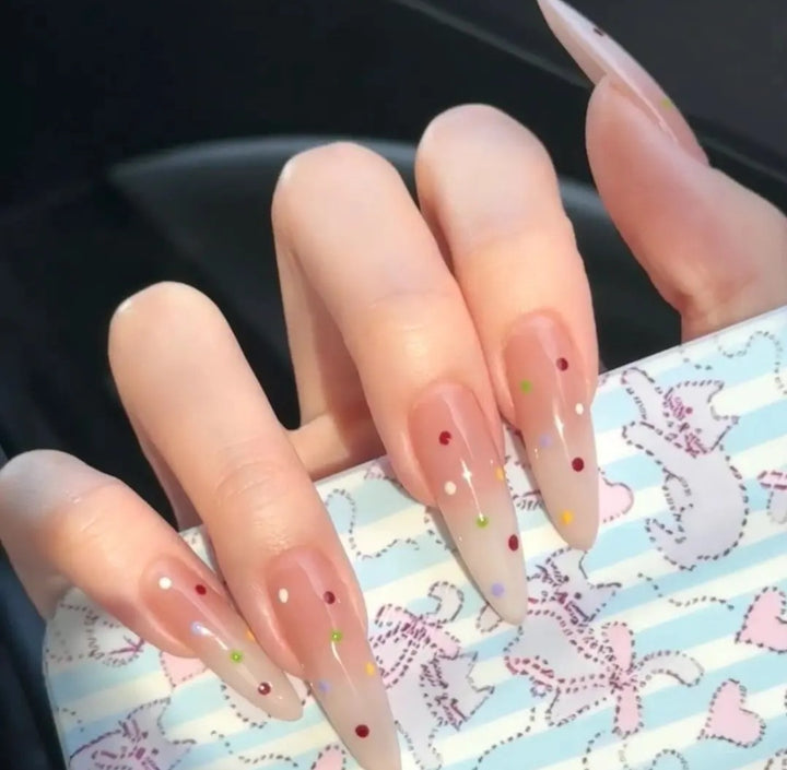 Elegant Bow-Embellished Press-On Nail Set