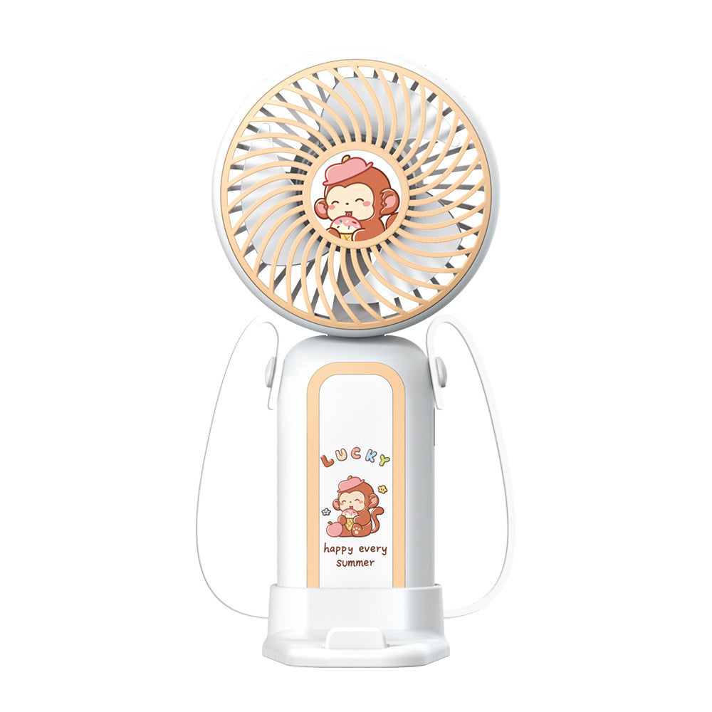 Women Portable Hand Fan with Funny Monkey Design Kalsten