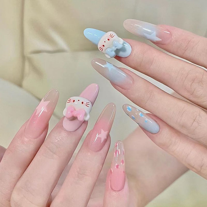 Stylish Press-On Nail Set with Artistic Leopard Design Kalsten