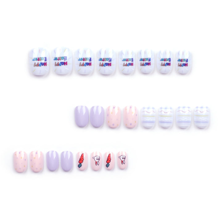Artful nail art with cute animal motifs and pastel-colored design Kalsten