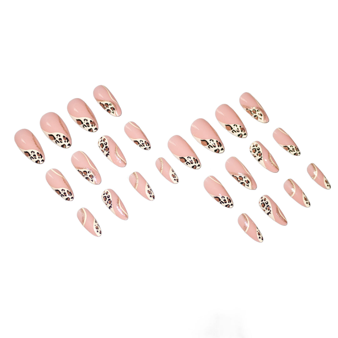 Artistic Leopard-Print Nail Design