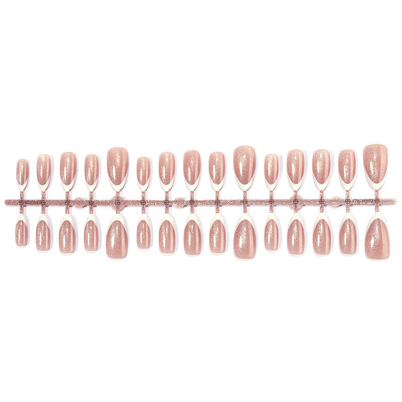 Artificial nail tips with glitter and elegant shape Kalsten
