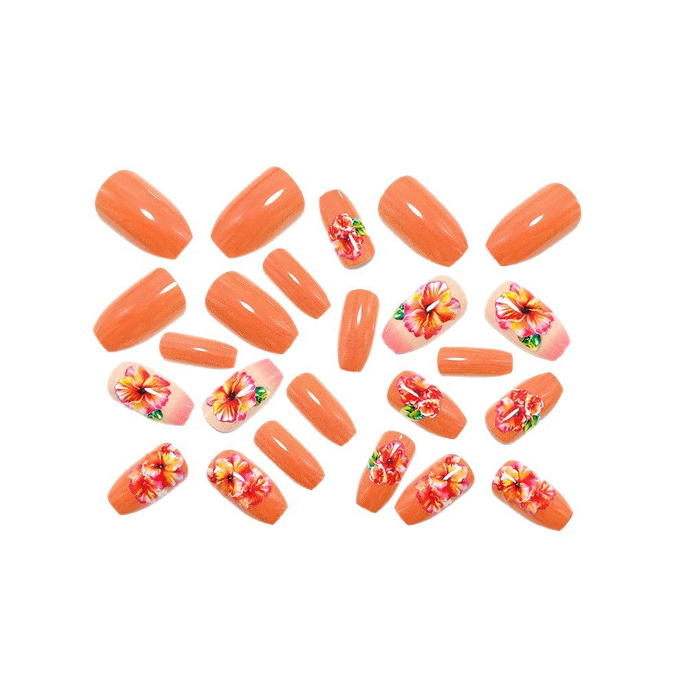 Artificial nails with floral drop design Kalsten