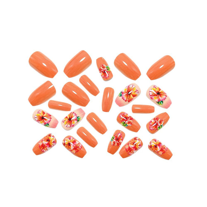 Artificial nails with floral drop design Kalsten