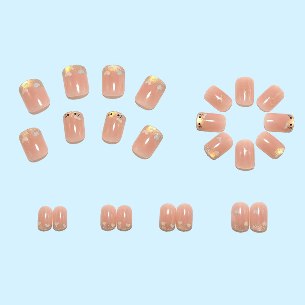 Artificial nails with luxurious glitter details Kalsten