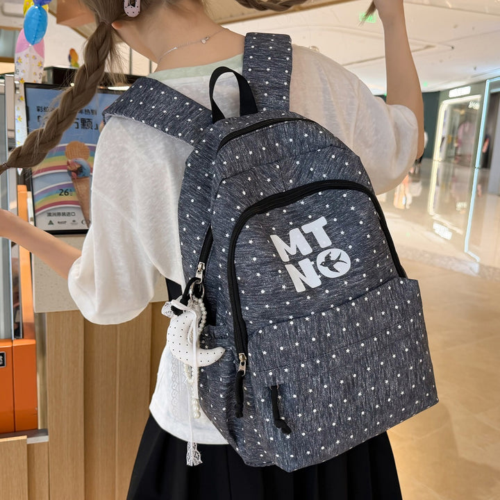 Stylish Polka Dot Printed Backpack Kalsten