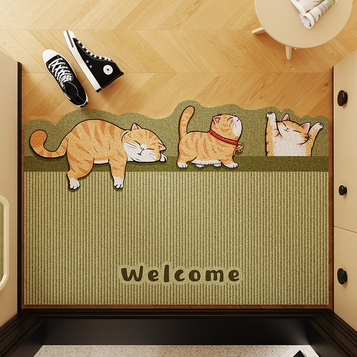 Cute Cat-Themed Entrance Mat