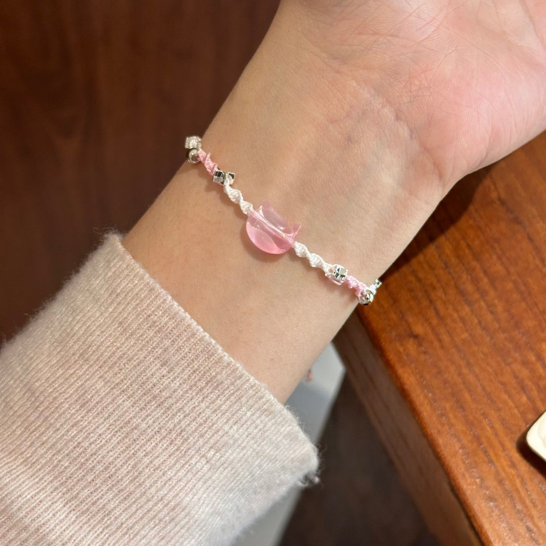 Adjustable Cat-Themed Charm Bracelet Kalsten