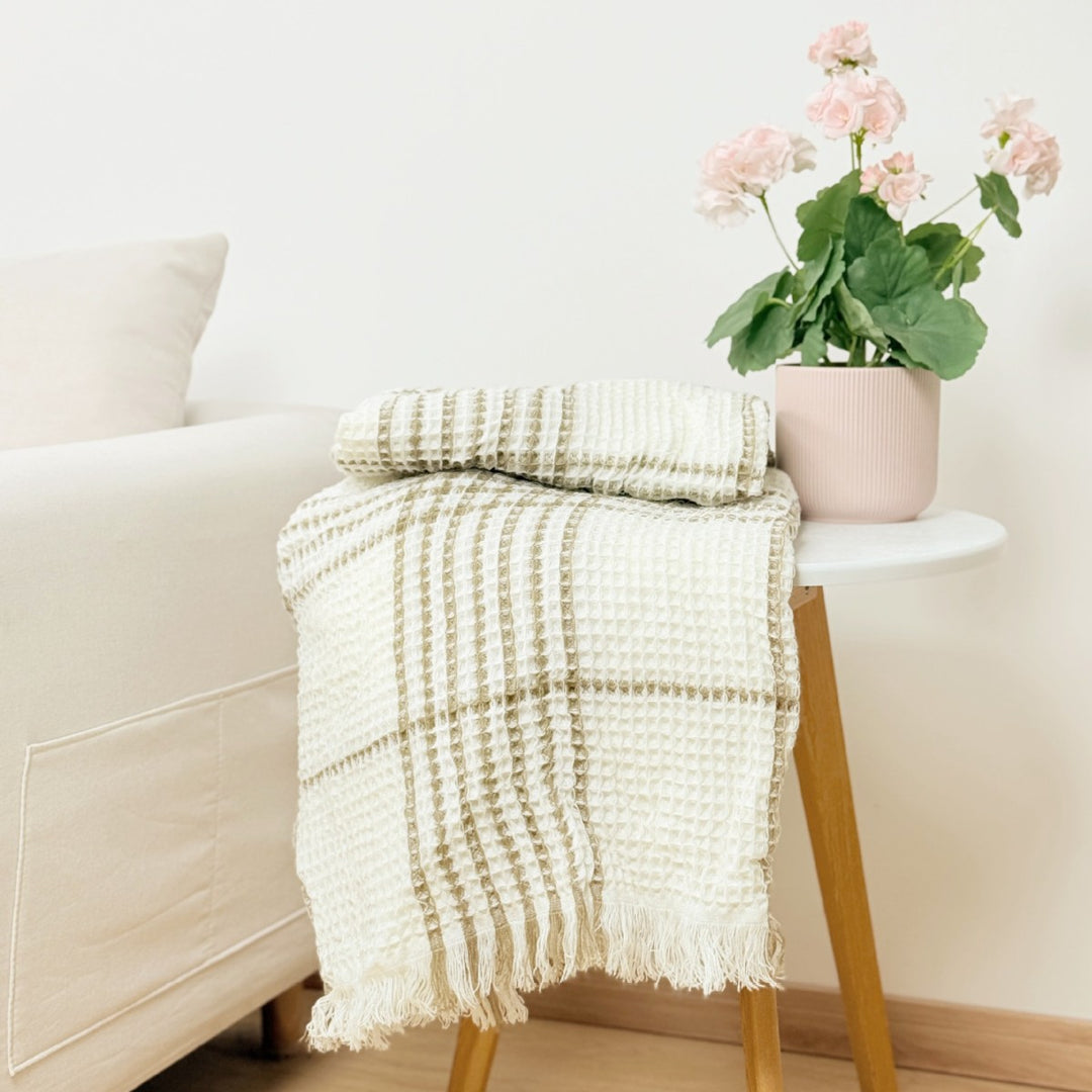 Soft Cotton Waffle Weave Blanket