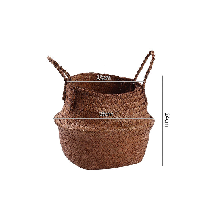 Handwoven Natural Fiber Storage Basket Kalsten