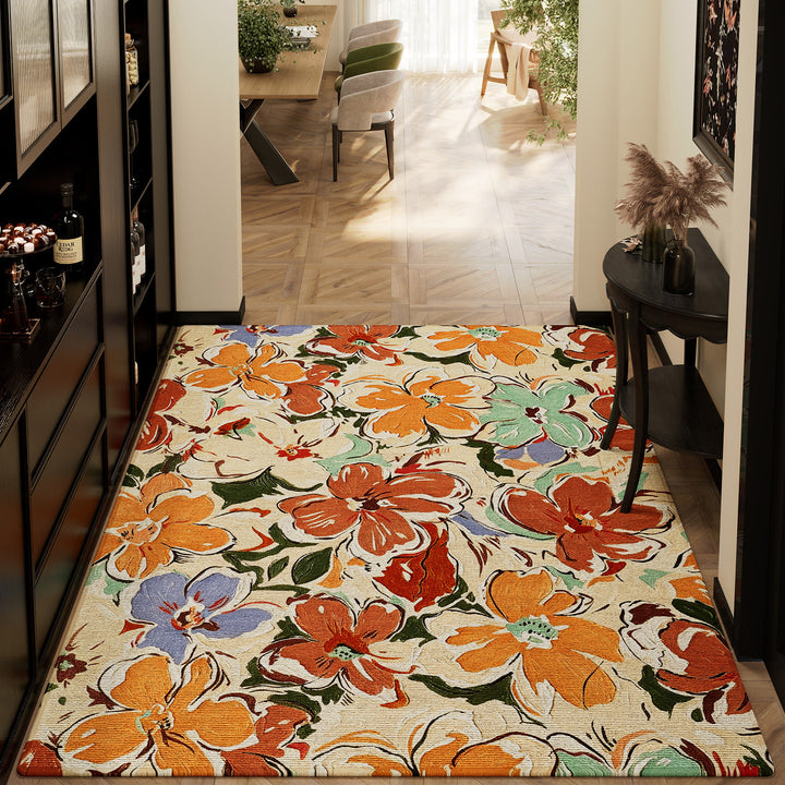 Floral Design Area Rug