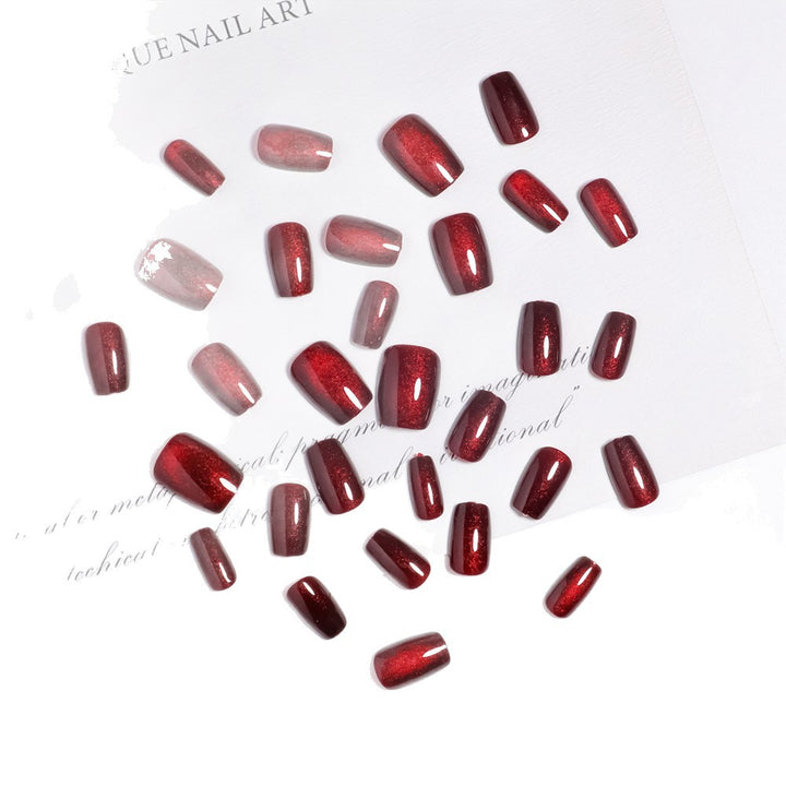 Glittery Short Square Press-On Nail Set Kalsten
