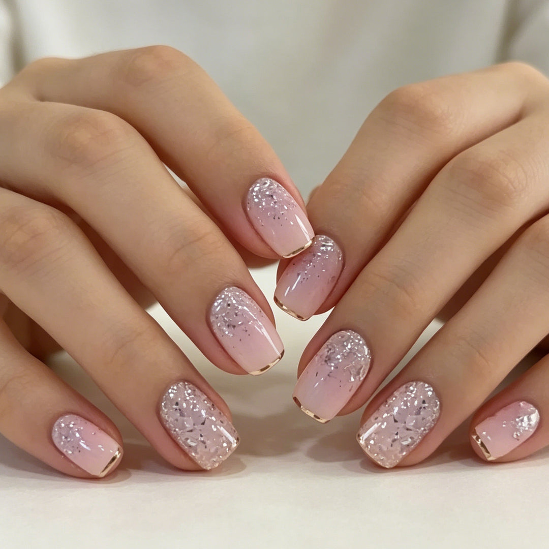 Elegant Glitter Ombre Nail Art Kalsten
