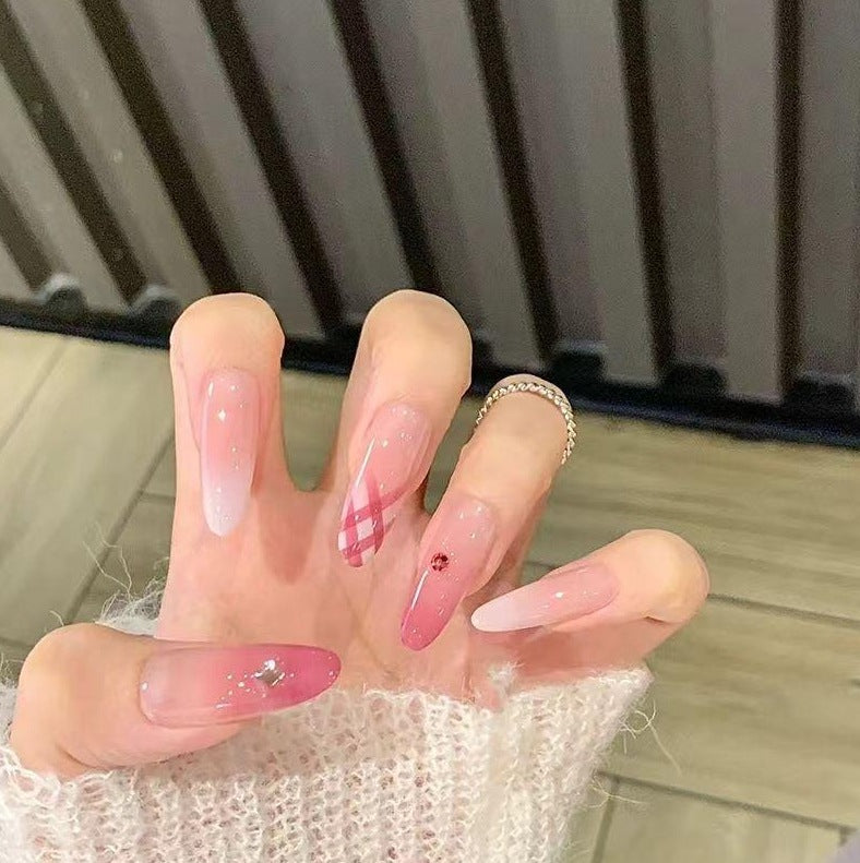 Decorative Glitter French Tip Nail Enhancements Kalsten