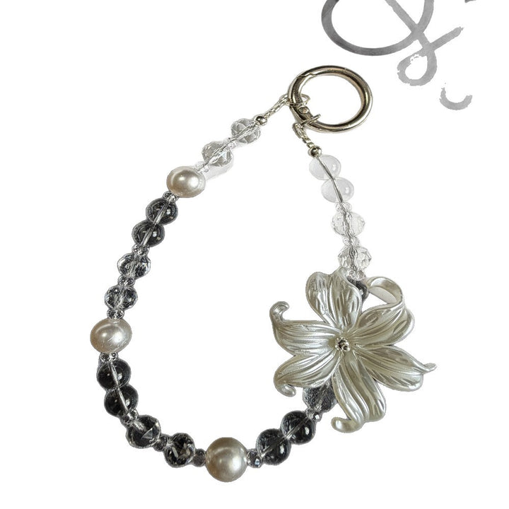 Elegant Flower-Inspired Beaded Keychain Kalsten