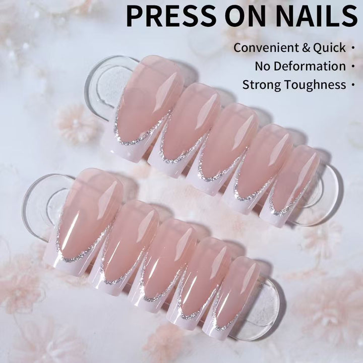 Elegant French Tip Press-On Nails Kalsten