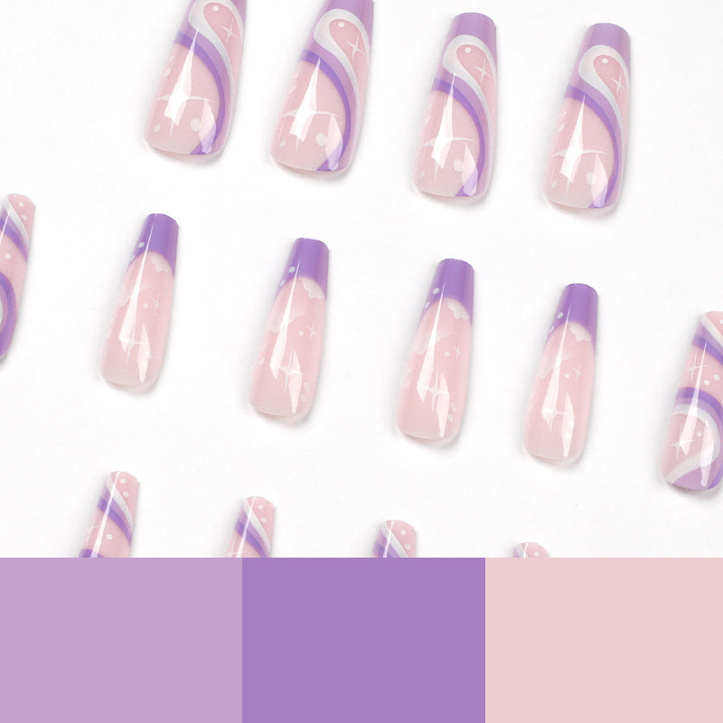 Artful Nail Extensions with Trendy Ombre Design Kalsten