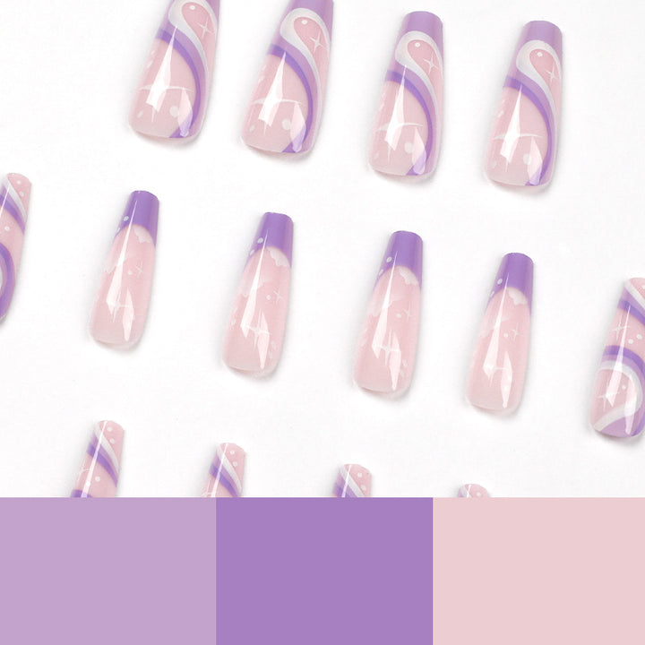Artful Nail Extensions with Trendy Ombre Design Kalsten