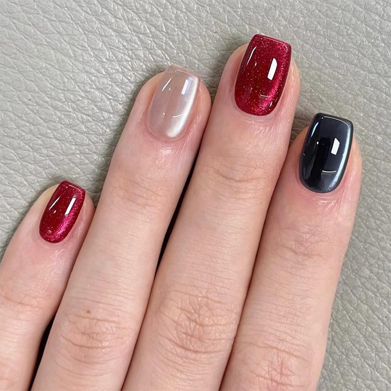 Elegant Press-On Nail Art Set with Sparkling Designs Kalsten