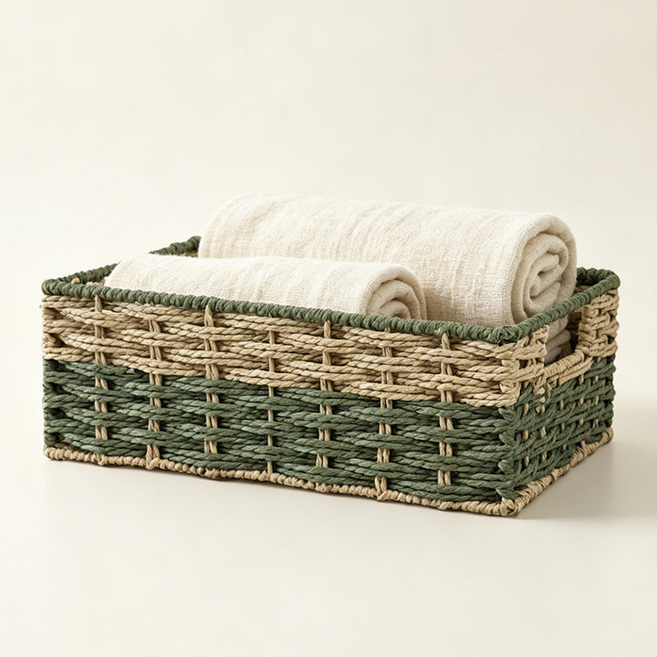 Handcrafted storage basket made of natural material Kalsten