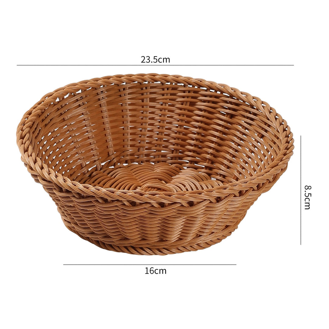 Handcrafted Round Wicker Serving Bowl Kalsten