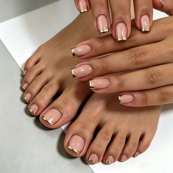 Elegant Press-On Nail Tips with Decorative Bow Kalsten