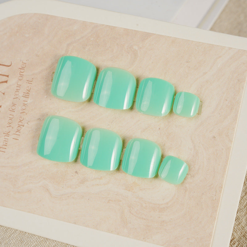 Elegantly Shaped Glossy Press-On Nail Art Set