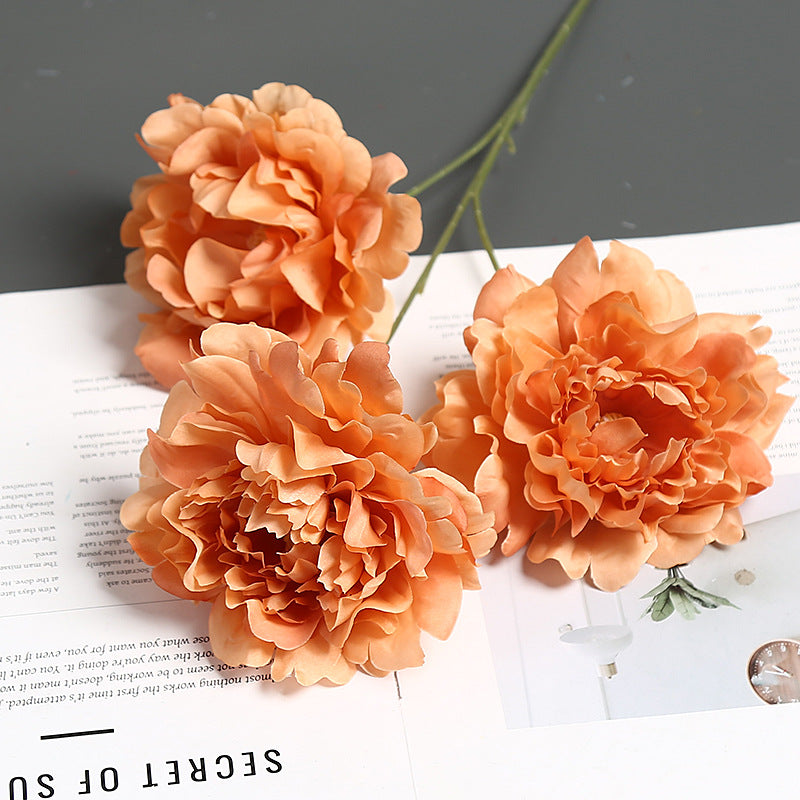 Premium Fabric Peony Flower Stem