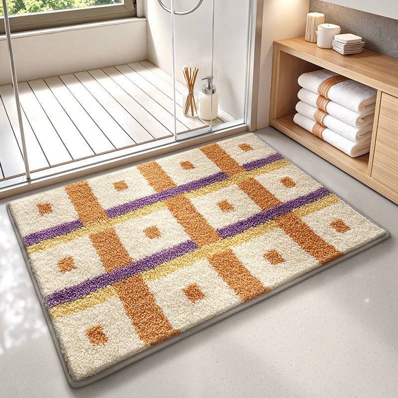 Plush Striped Bath Mat Kalsten