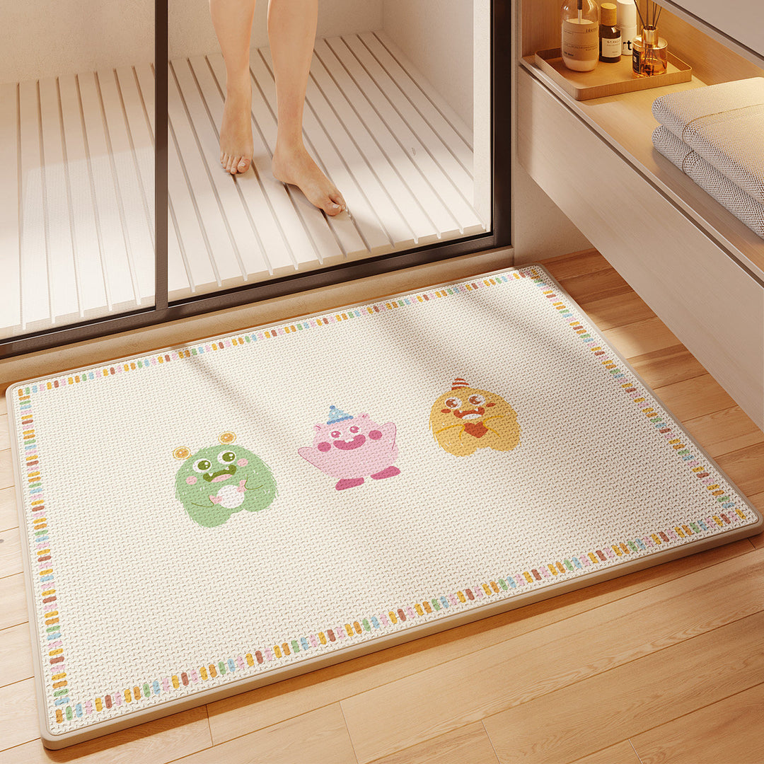 Fun-Themed Absorbent Bath Mat