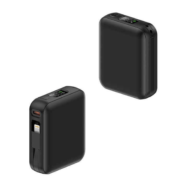 Portable power bank with integrated charging cable and digital display Kalsten