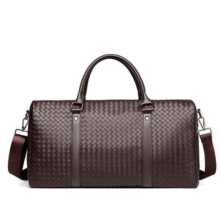 Premium Woven Leather Duffel Bag Kalsten