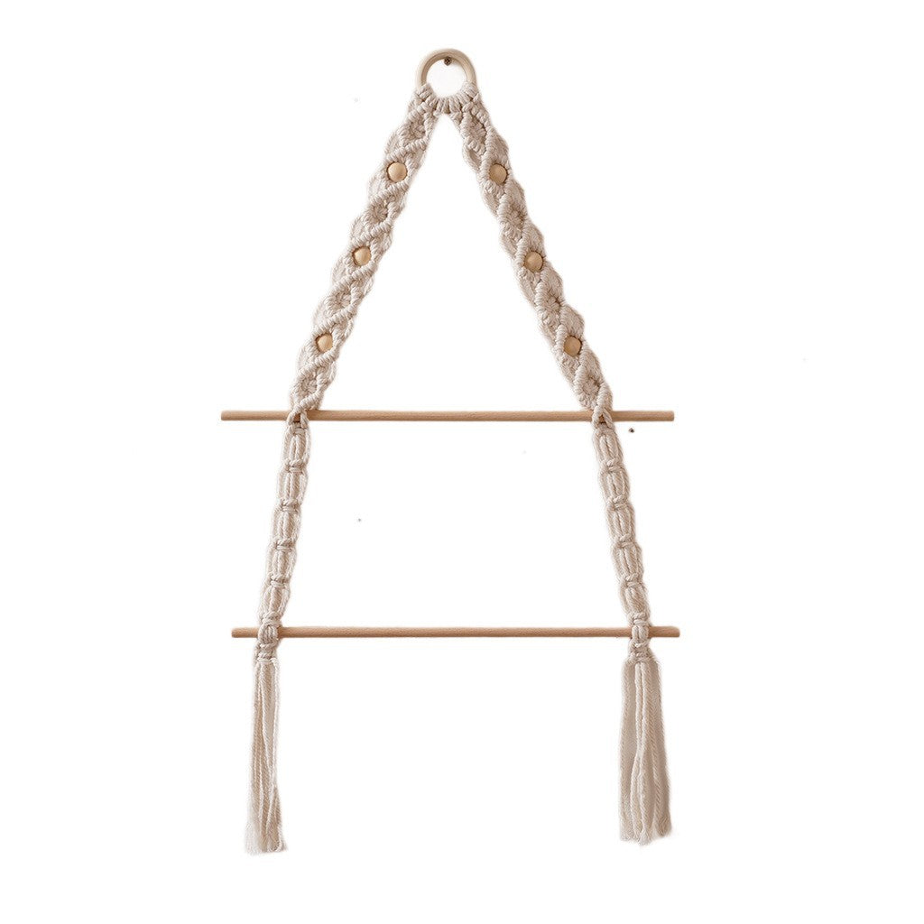 Macrame Hanging Plant Holder with Wooden Rod Kalsten