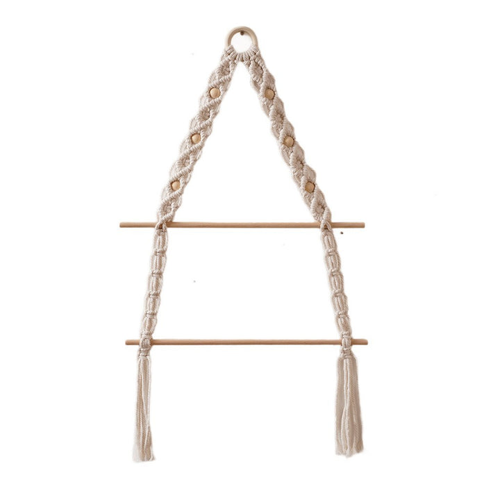 Macrame Hanging Plant Holder with Wooden Rod Kalsten