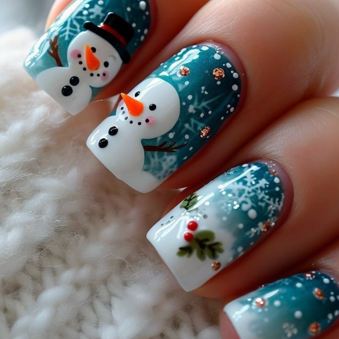 Festive Winter-Themed 3D Nail Art Extensions Kalsten 1789713261