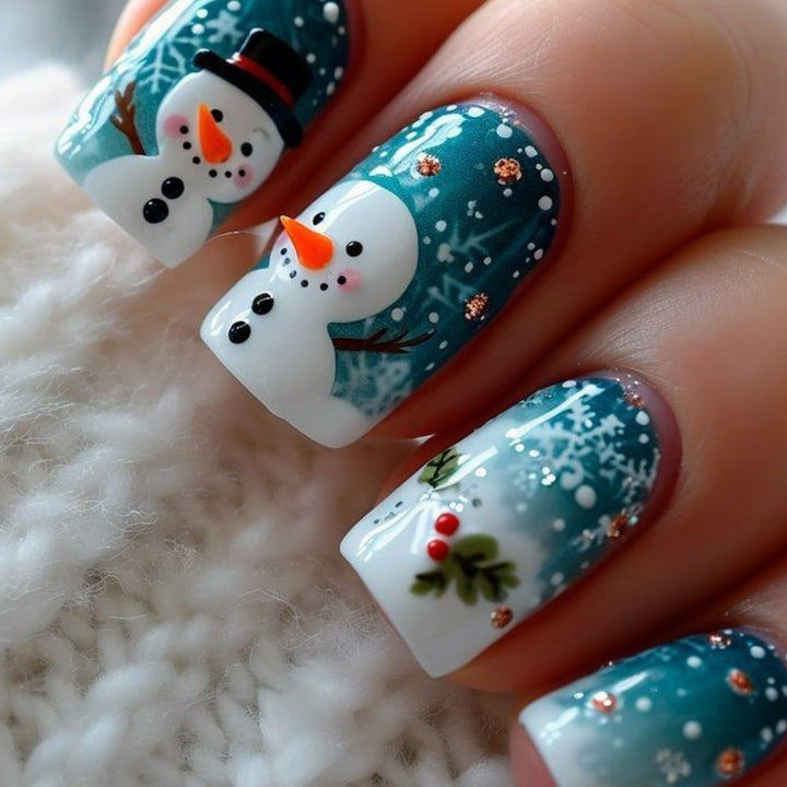 Festive Winter-Themed 3D Nail Art Extensions Kalsten 1789713261
