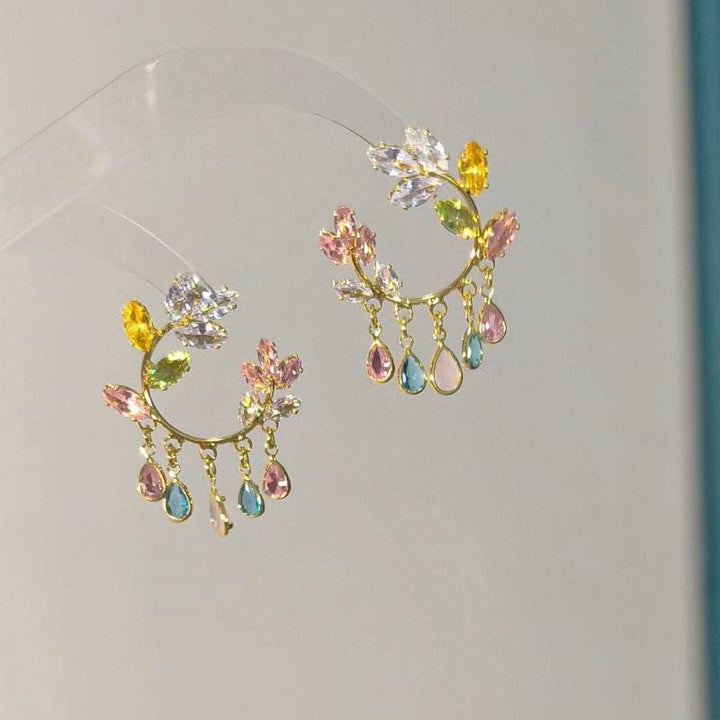 Artistic Floral Drop Earrings Kalsten