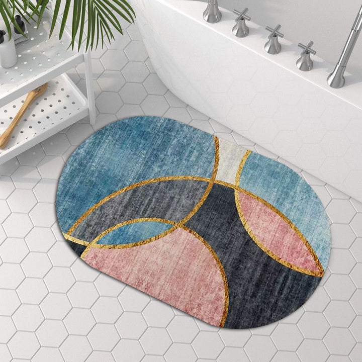Decorative Geometric Bath Mat Kalsten