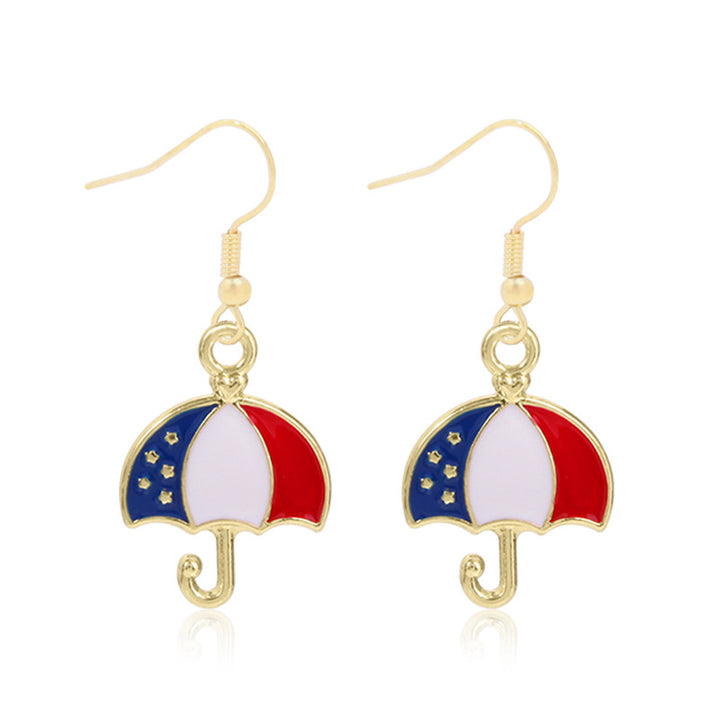 Women's long multi-layer star drop earrings with crystal embellishments and rhodium-plated alloy Kalsten