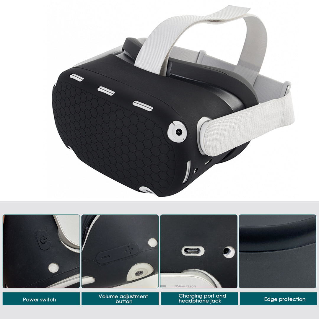 VR headset with ergonomic holding bracket and protective cover Kalsten