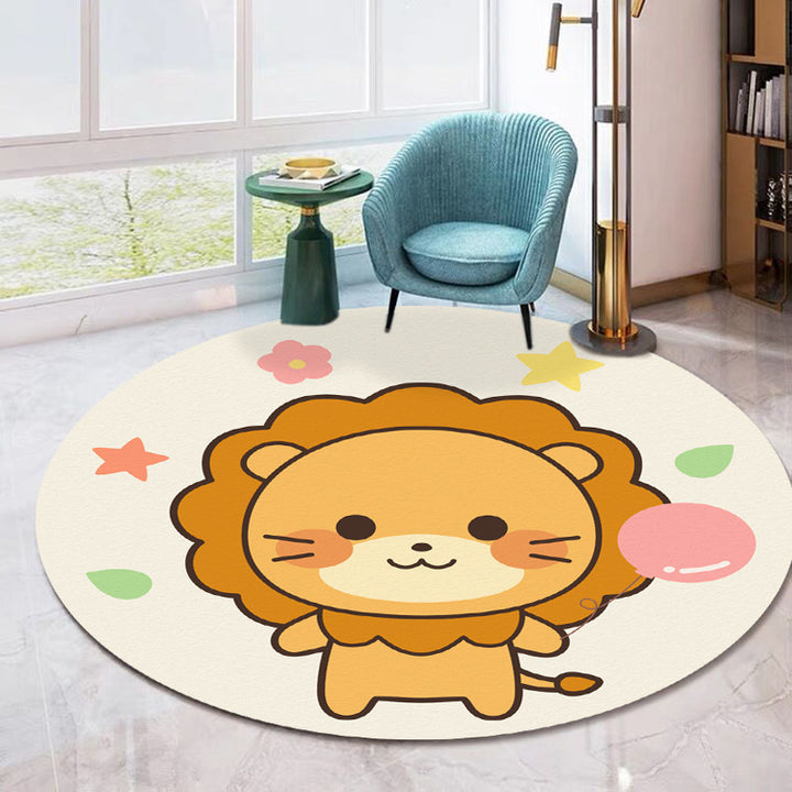 Emoji-Themed Circular Area Rug Kalsten
