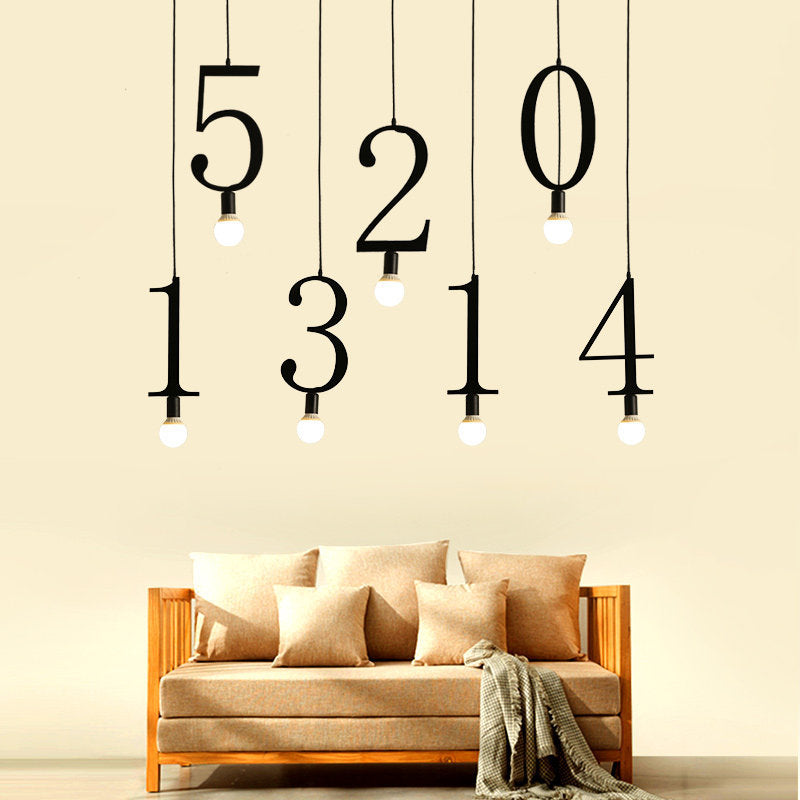 Artistic Letter-Shaped Pendant Light
