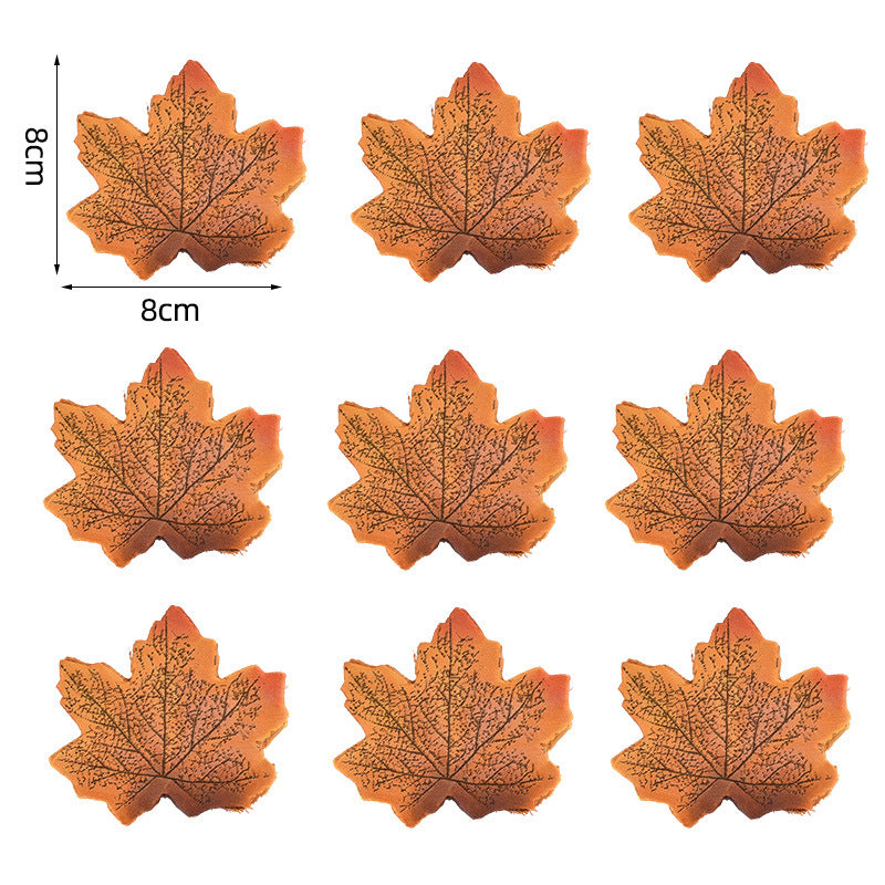Artificial maple leaves table decoration made of flexible PU for autumn arrangements