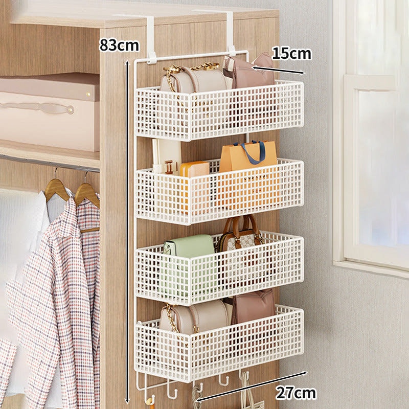 Overdoor Mesh Storage Organizer with Hooks