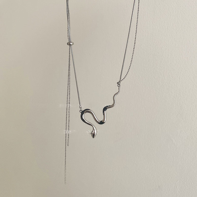 Silhouette Snake Pendant Necklace Kalsten