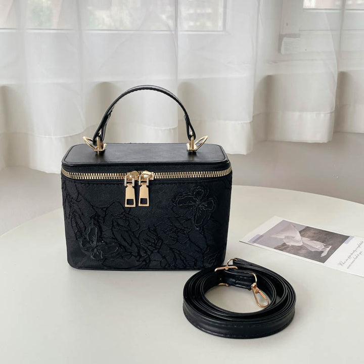 Elegant Floral Embossed Handbag